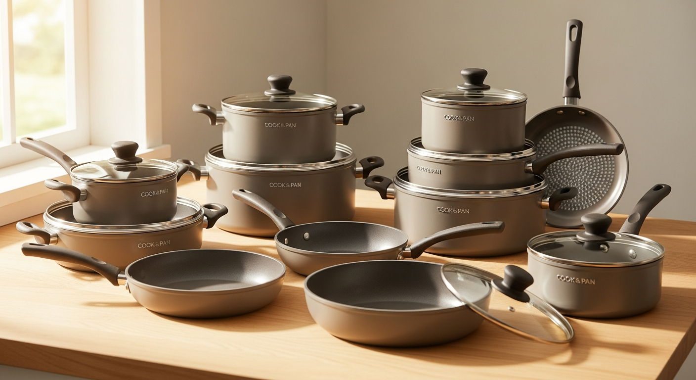 Cook & Pan Taupe 9-Piece Cookware Set Guide