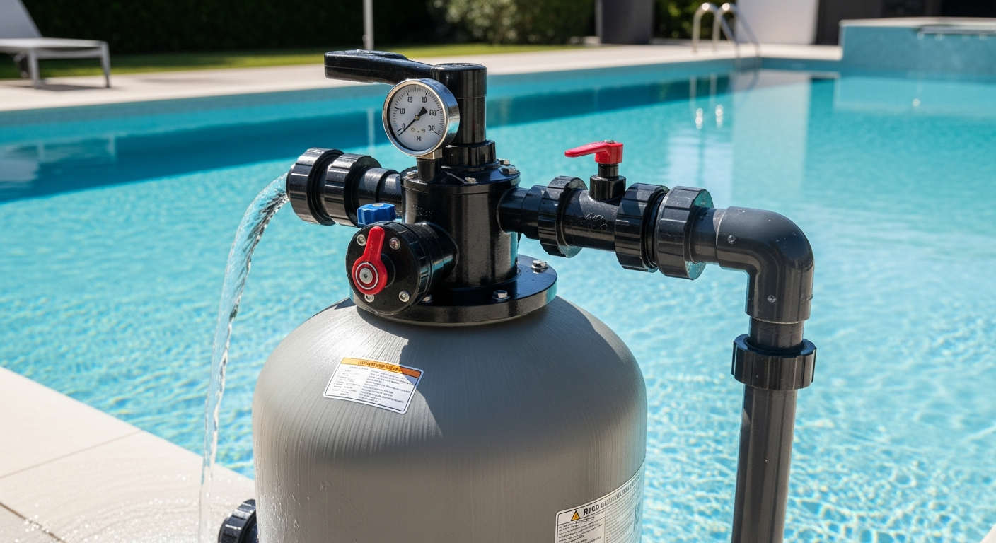 DeubaXXL Sand Filter System 10200 L/h pump for saltwater pool filtration