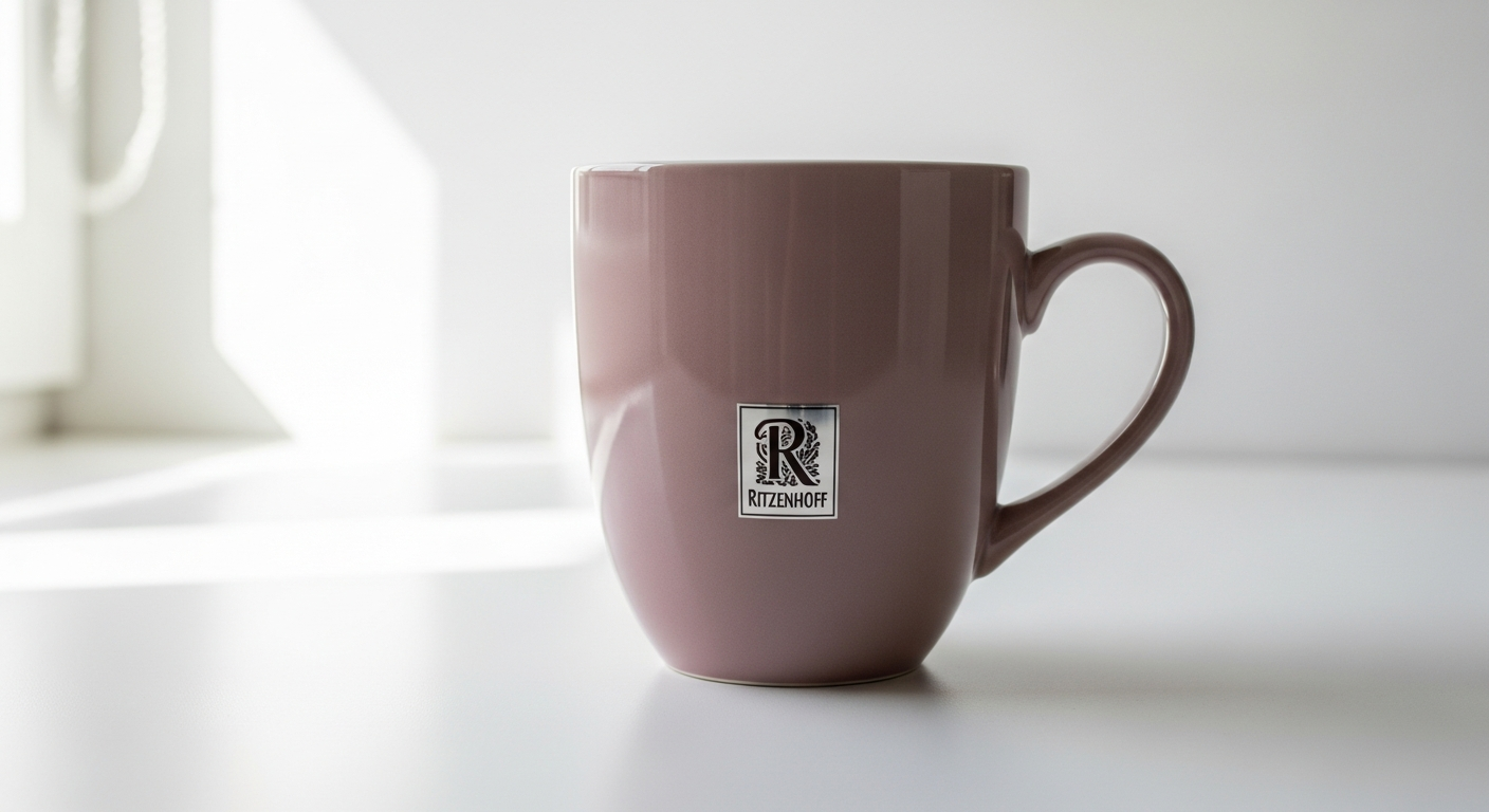 Premium Ritzenhoff Breker Flirt Doppio jumbo mug in vibrant red porcelain