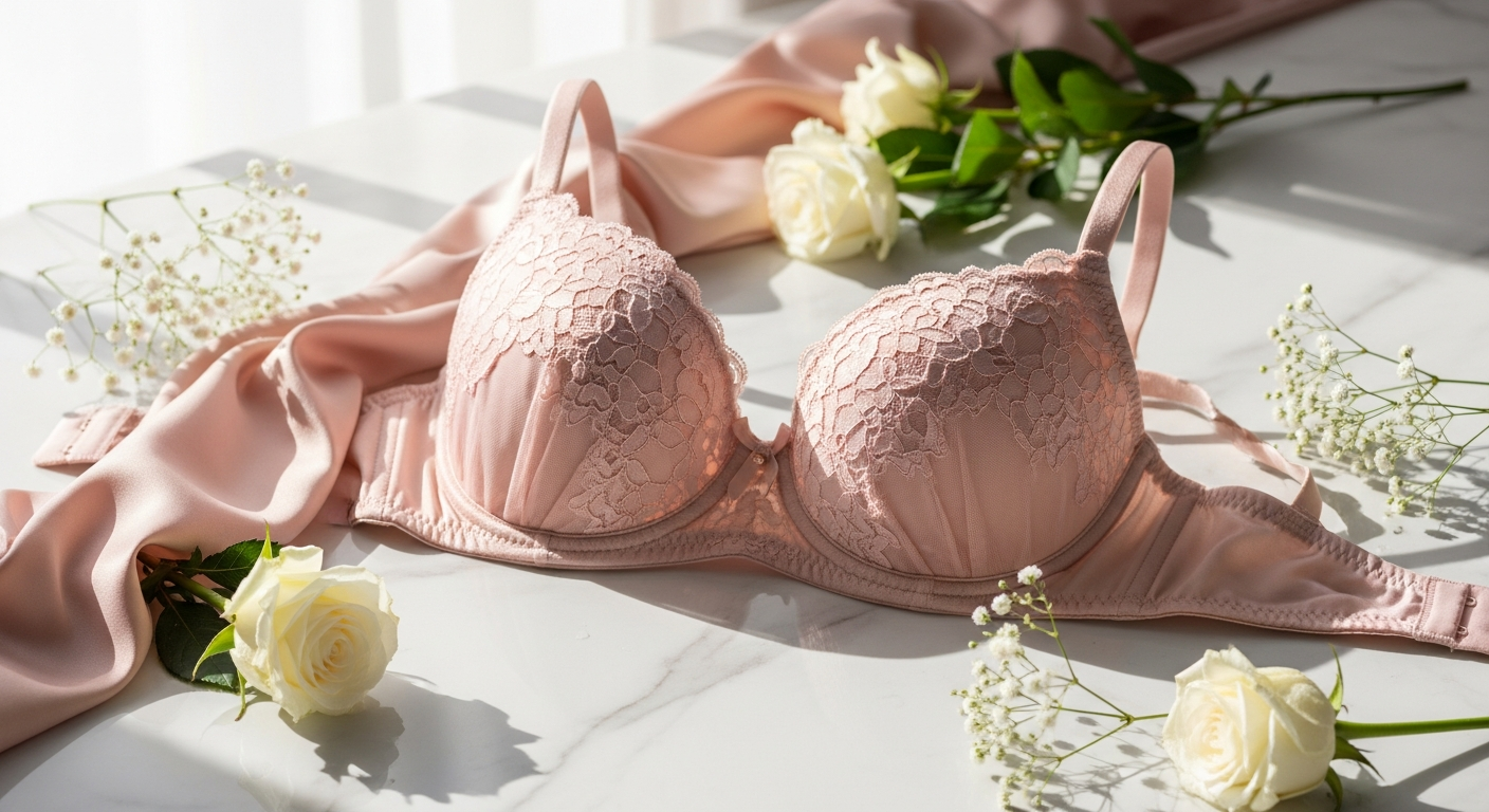 Etam Flowers Embroidered Balconette Bra in elegant floral lace design