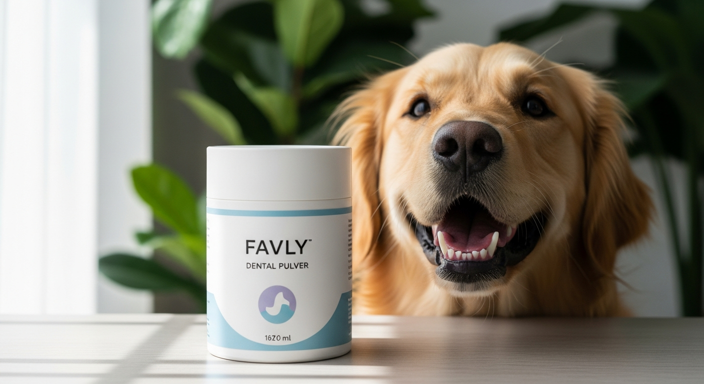FAVLY Dental Pulver: Natural Dog Dental Care