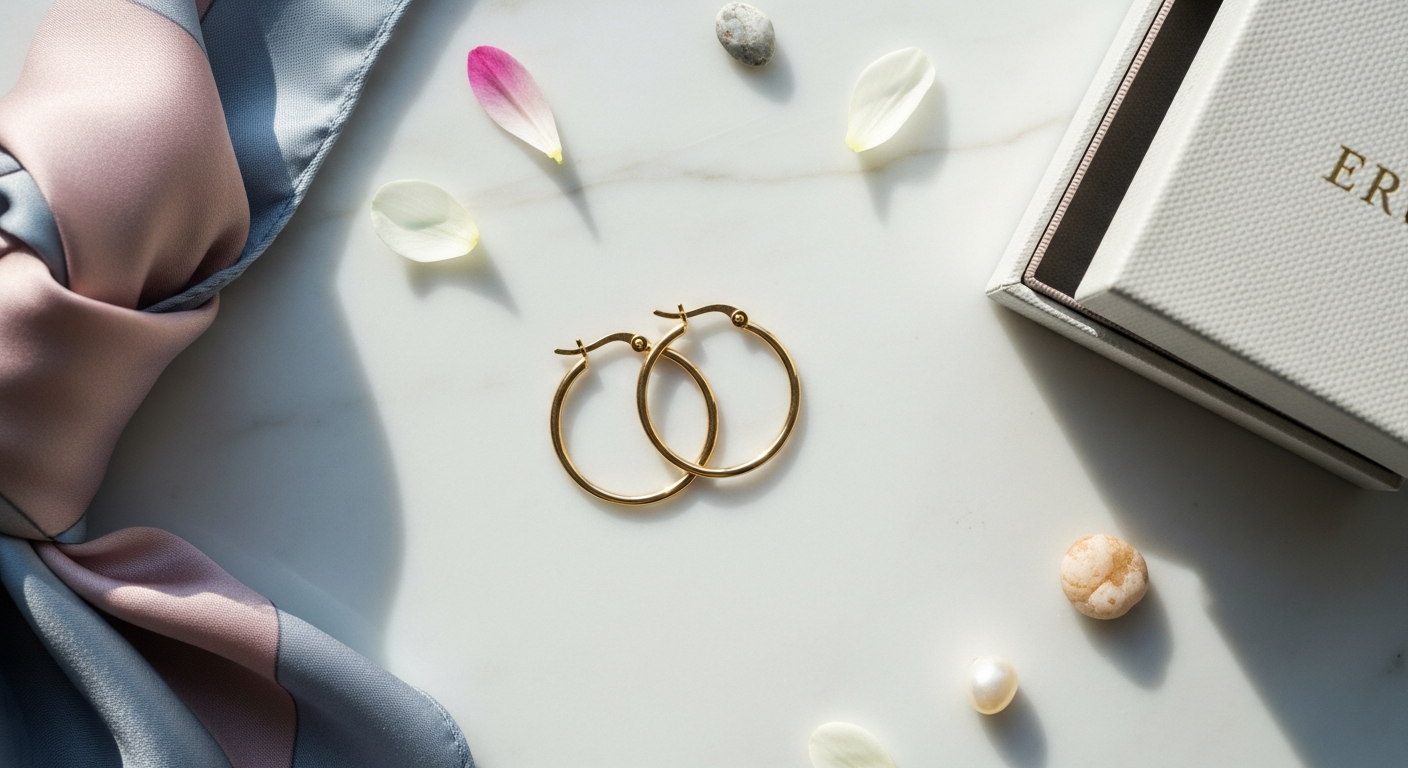 Glambou Gold-Plated Hoops: Lightweight Luxury Daily Wear