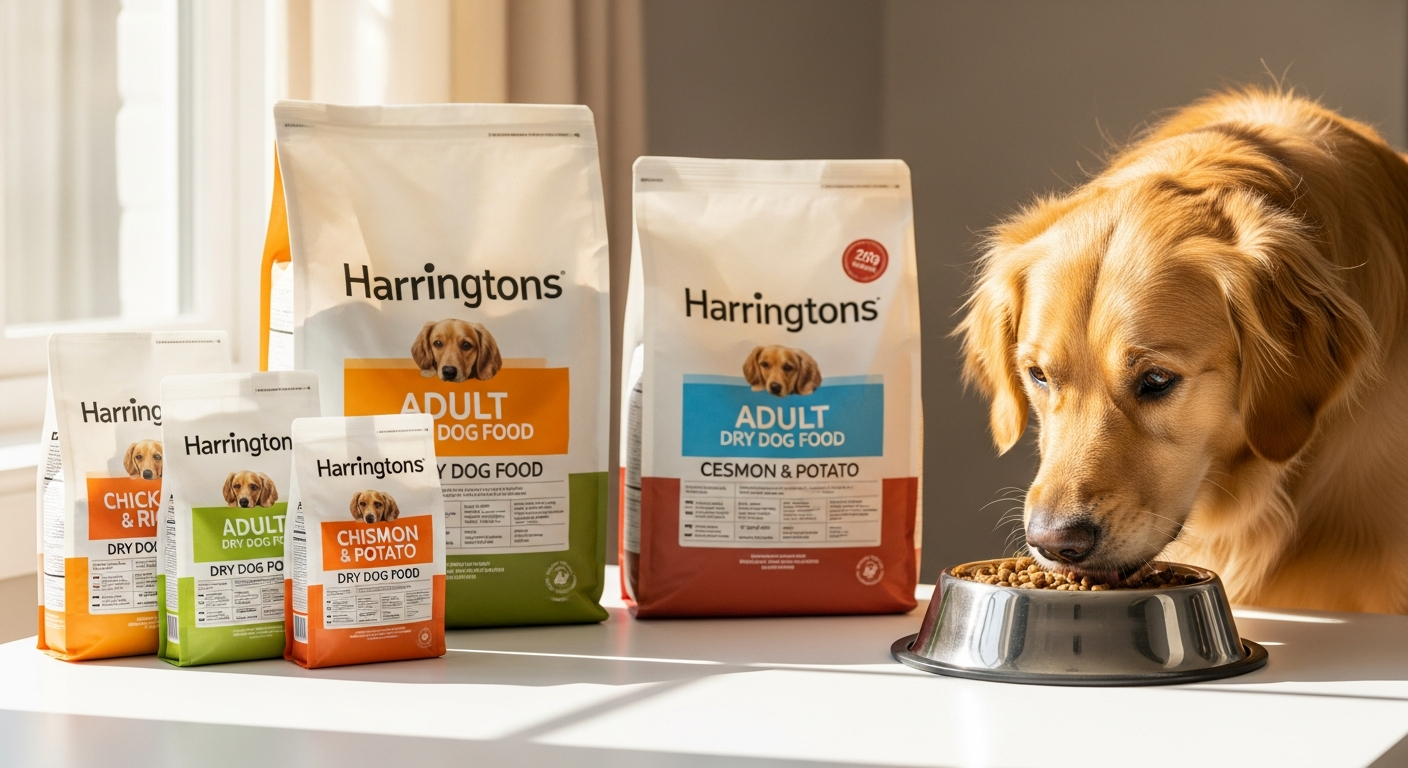 Harringtons Adult Dry Dog Food Chicken & Rice kibble with fresh chicken and rice ingredients