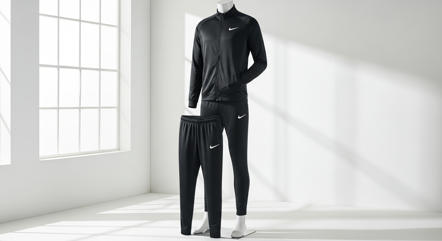 Nike Dri-FIT Park 26 Tracksuit Bundle in Tour Yellow and Black colors displayed on athletic mannequins