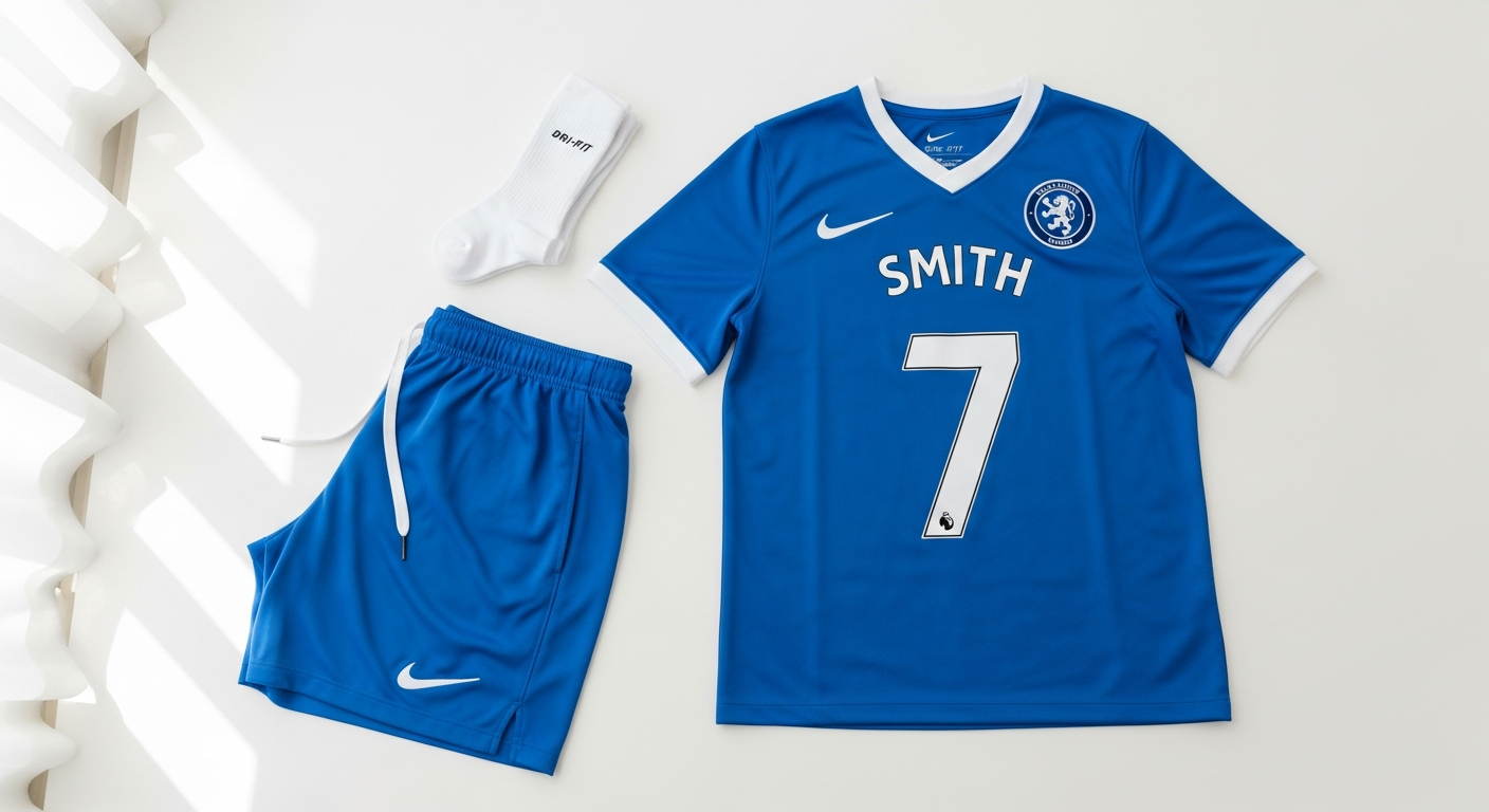 Nike Dri-FIT Park VIII football shirt displayed with team customization options and color variations