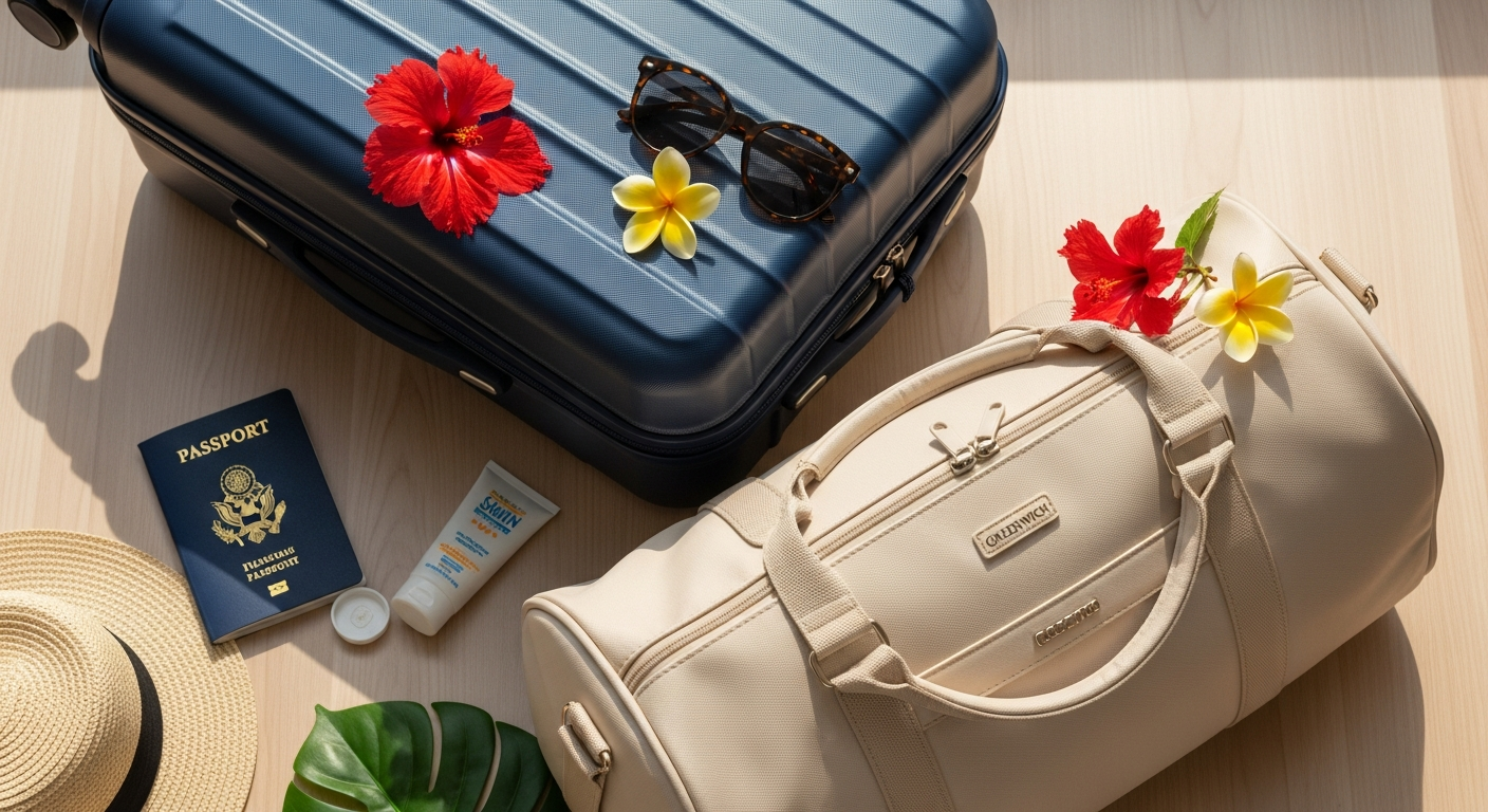 Greenwich Bali expandable luggage set with three-piece configuration displayed together