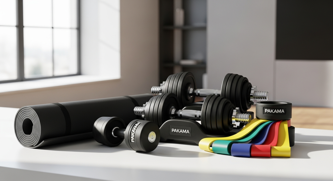 PAKAMA Fitnessstudio to Go portable home gym backpack with resistance bands and training equipment