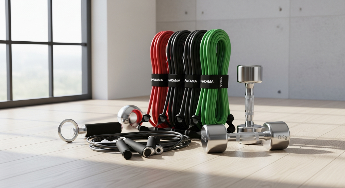 PAKAMA Fitnessstudio to Go Set portable gym equipment displayed in sports bag
