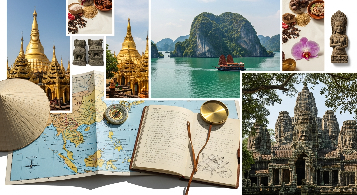 Vietnam Kambodscha Rundreise mit Halong Bay Dschunke und Angkor Wat Tempel