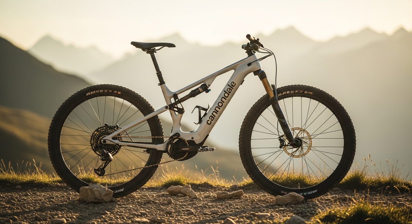 Cannondale Moterra SL electric mountain bike on steep rocky trail terrain