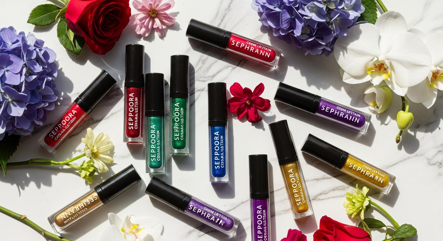 Sephora Collection Cream Lip Stain liquid lipstick in red shade on lips