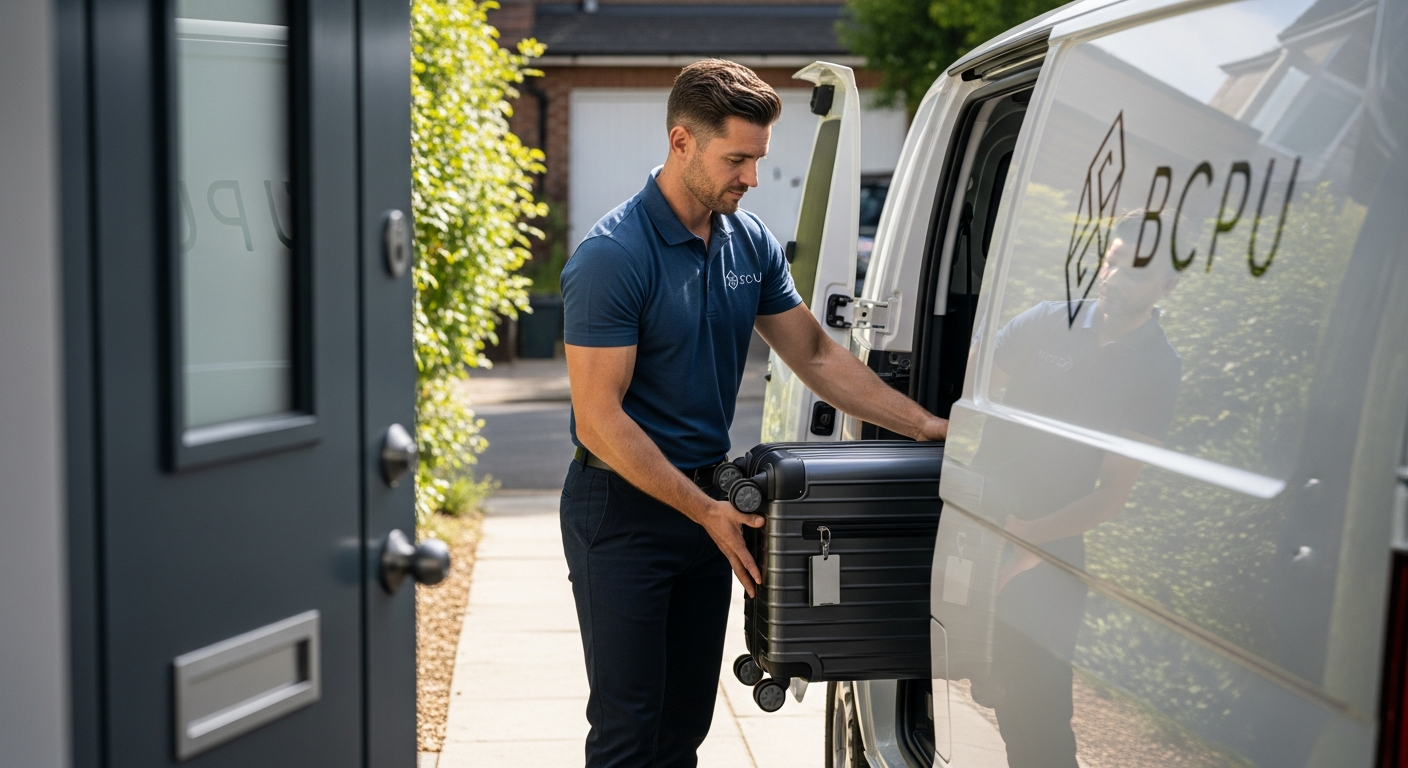 Door-to-door luggage delivery service with real-time tracking and professional handling