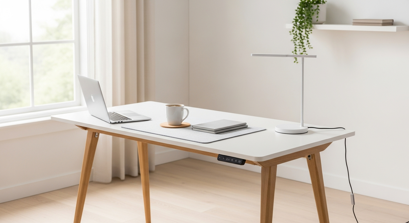 Yaasa Desk Expert standing desk with ErgoTouch Plus controls and dual-motor system in modern office workspace