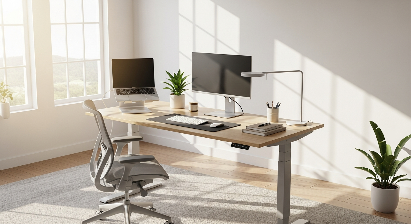 Yaasa Desk Expert height-adjustable standing desk with dual motors and ErgoTouch Plus controls