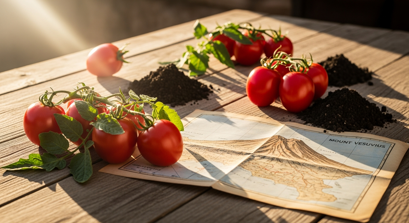 Hagen Grote rare San Marzano tomatoes from Mount Vesuvius volcanic soil