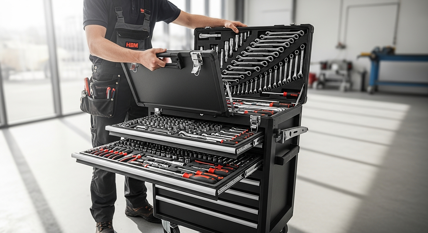 HBM 228-Piece Tool Case Set for Contractors