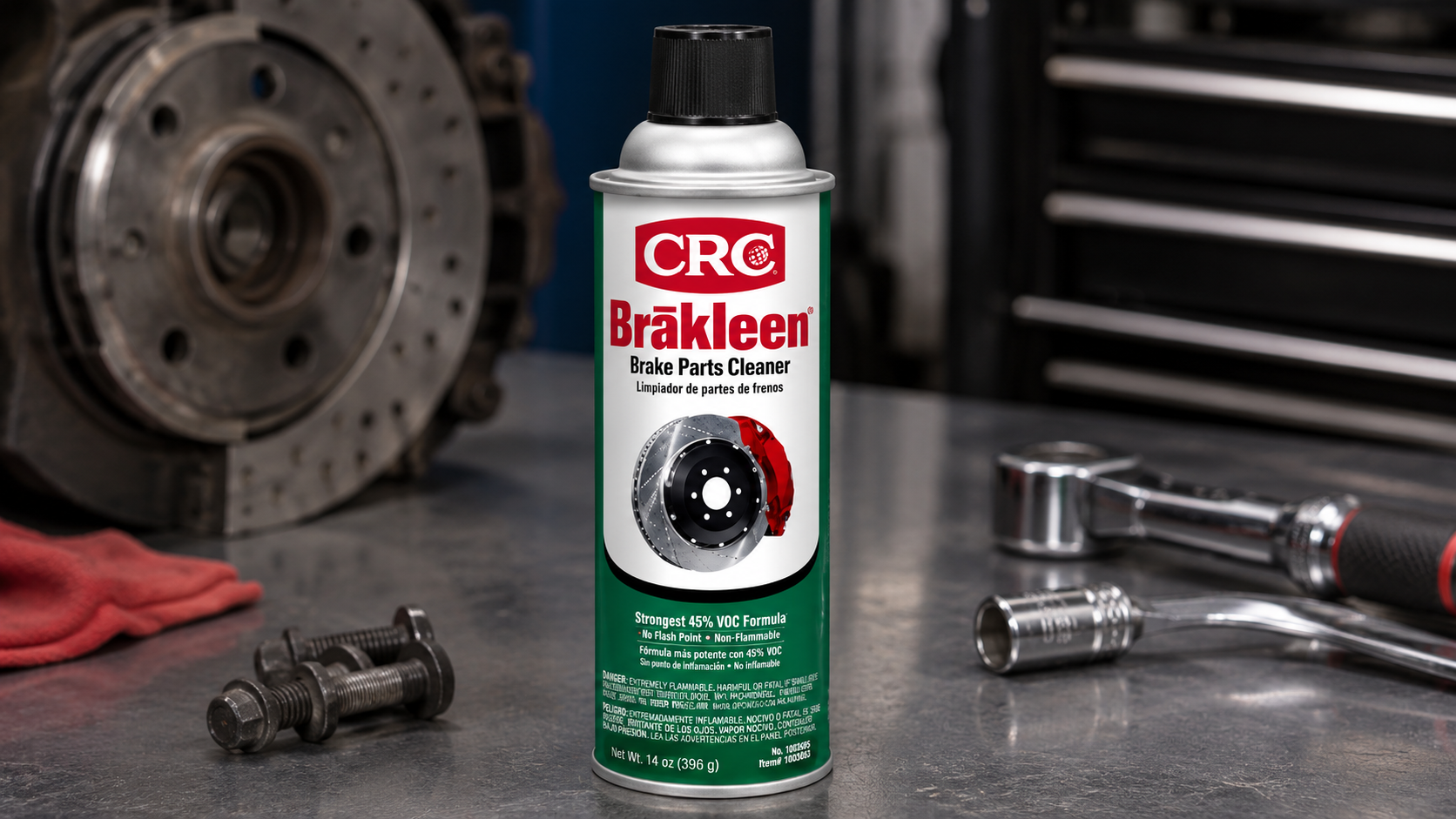 CRC Brakleen Brake Parts Cleaner aerosol can for automotive brake maintenance