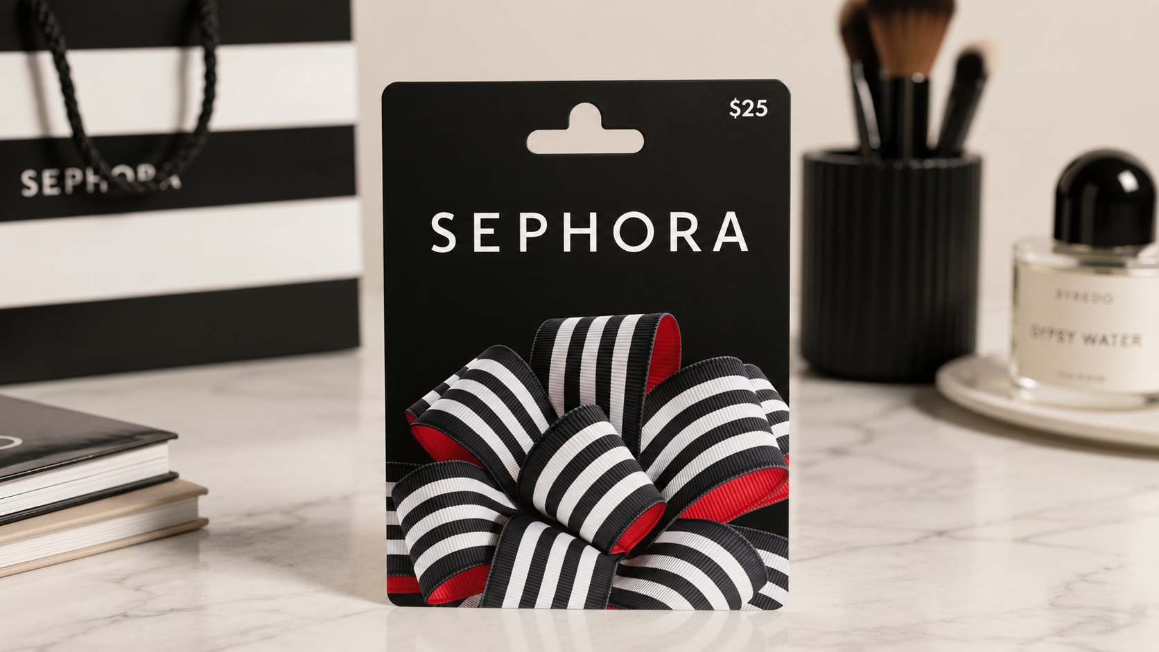 SEPHORA Physical Gift Card featuring a convenient beauty gift option for skincare, makeup, and fragrance purchases