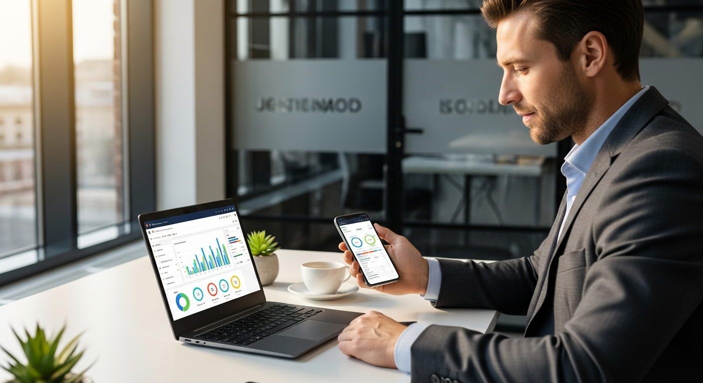 mSpy phone monitoring app dashboard displaying multi-device tracking and employee oversight features