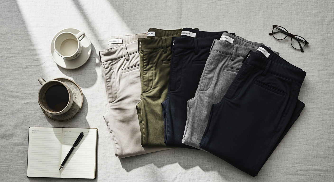 89th + Madison Millennium Stretch Straight Leg Pants in neutral color displayed on model