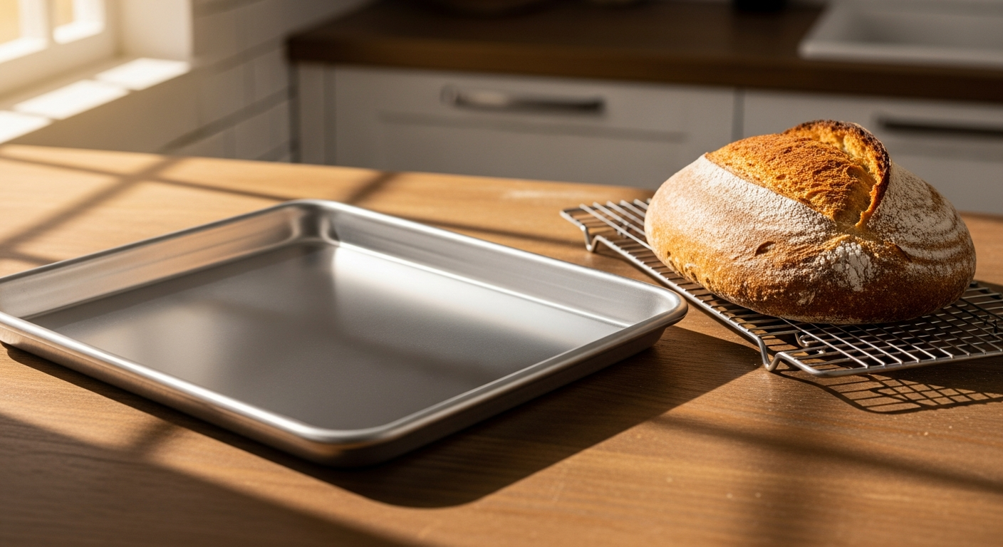 Original Baking Steel on oven rack with pizza inside
