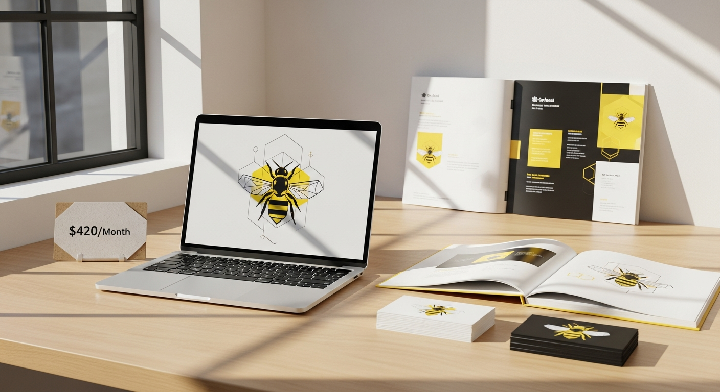 Drone Bee unlimited graphic design service dashboard showing design request workflow