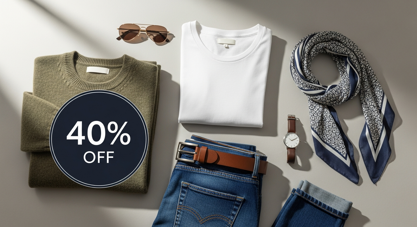 Luxury designer clothing displayed on BollyWolly BE platform with discount tags