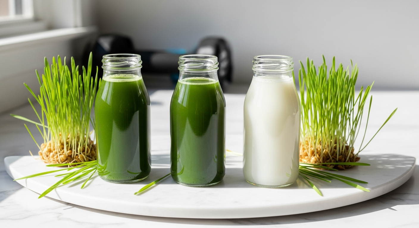 Organic Wheatgrass Juice Shots for Athletic Performance