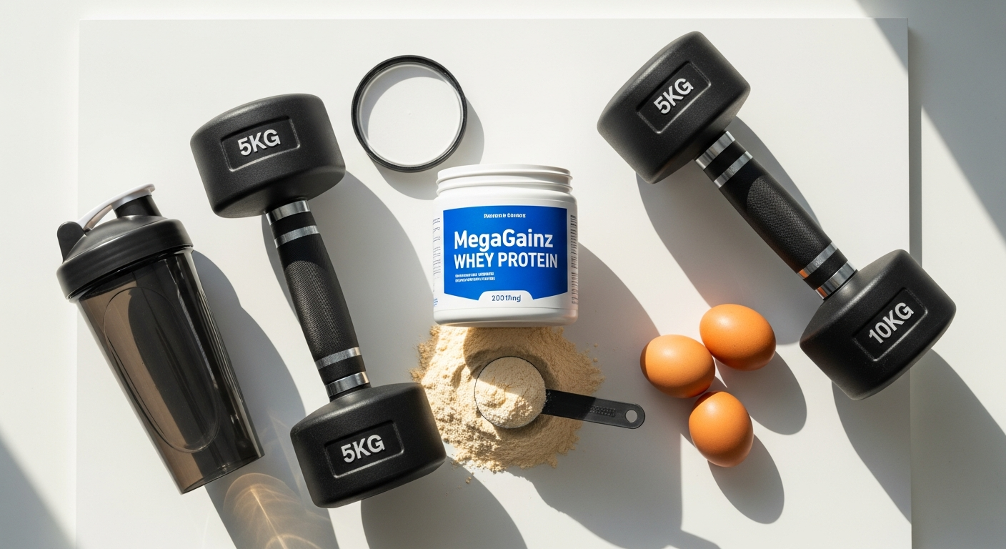 Bulk Pure Whey Protein Powder container with multiple flavor options displayed