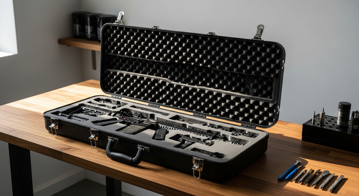 Cedar Mill discreet concealment guitar rifle case for covert firearm transport