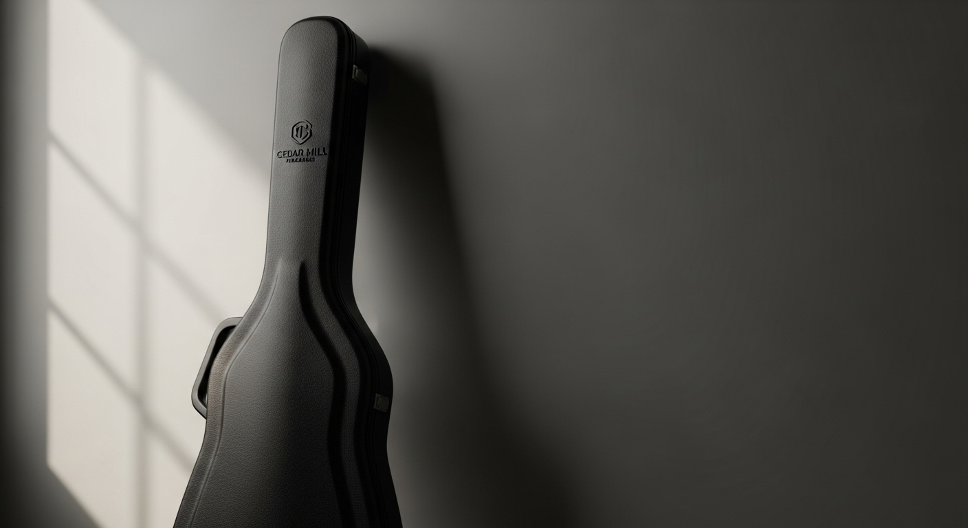 Discreet guitar rifle case for AR-15 firearm transport and concealment