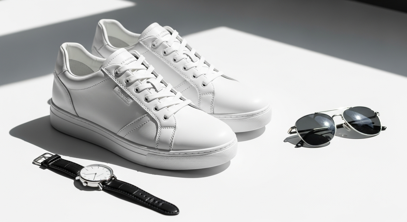 Chamaripa White Elevator Sneakers: Height & Style