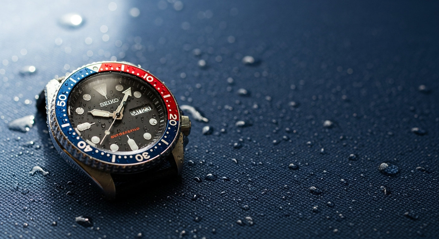 Seiko SKX009 automatic diver's watch with Pepsi bezel and stainless steel bracelet