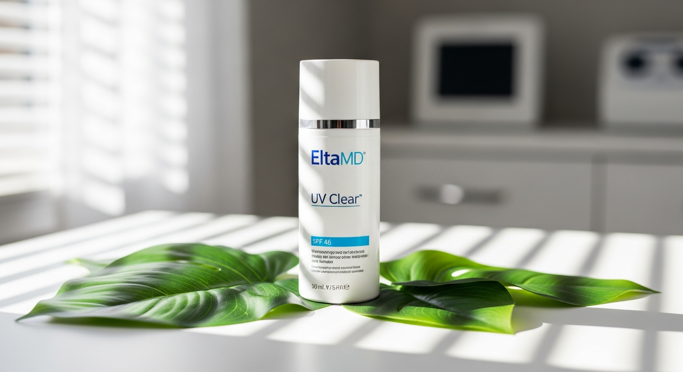 EltaMD UV Clear Broad-Spectrum SPF 46 sunscreen bottle displayed on clean white background
