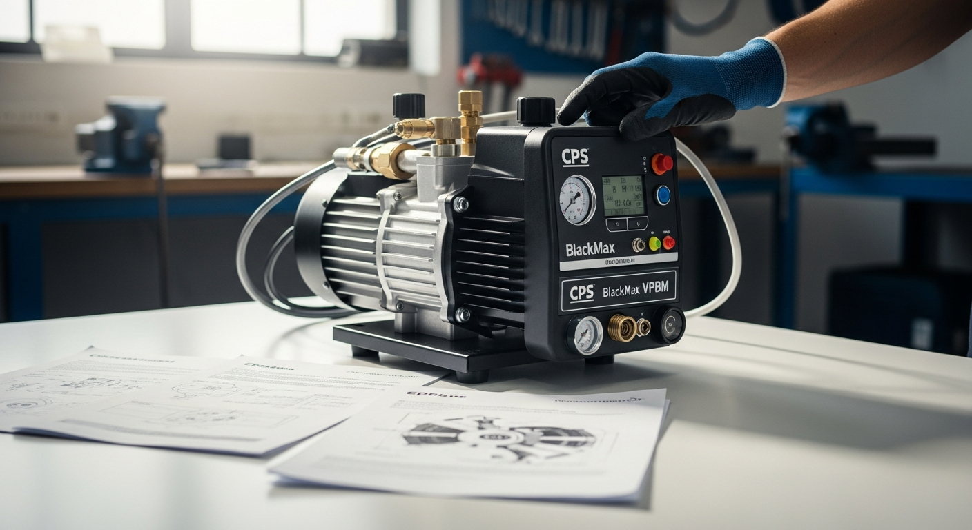 CPS BlackMax VPBM Series vacuum pump with brushless motor technology for HVAC evacuation