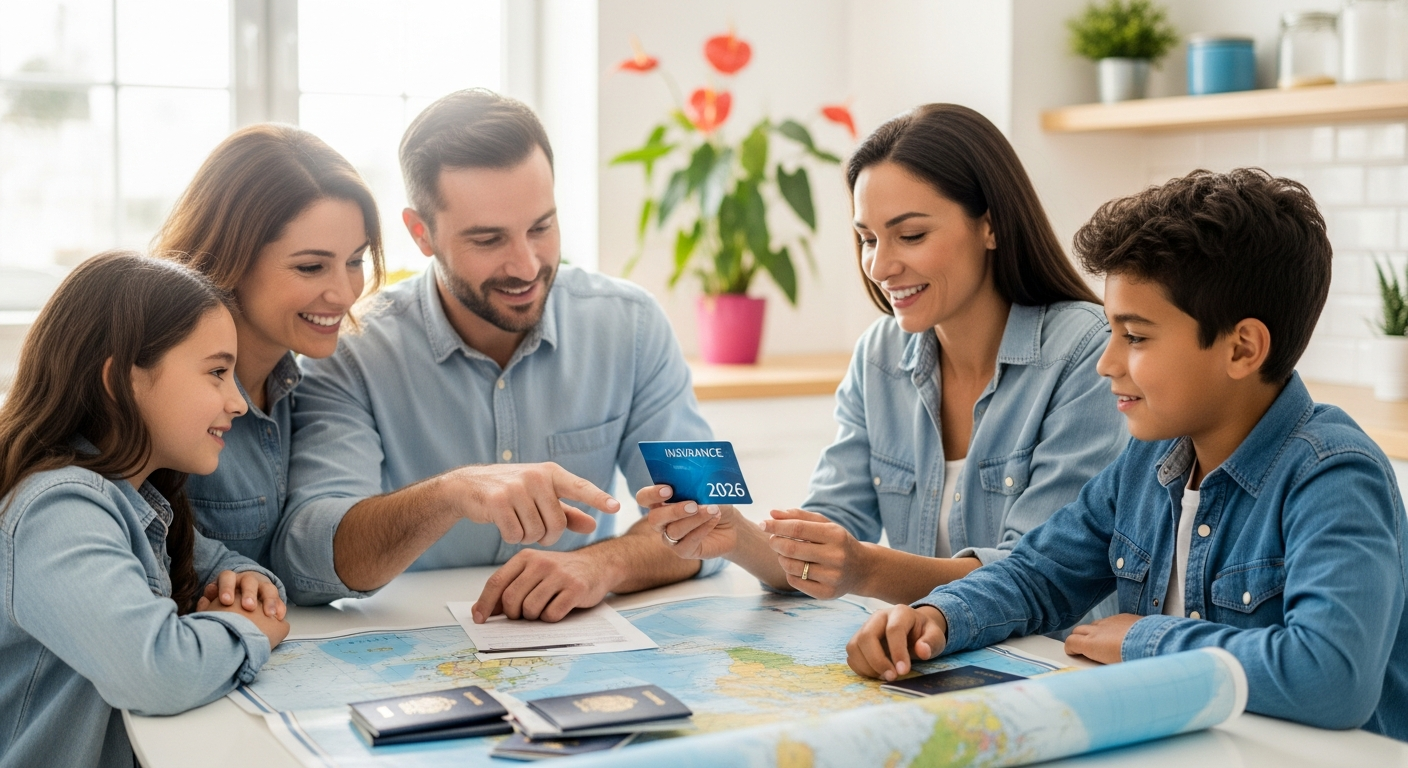 Europ Assistance Annual Travel Insurance Smart 2026 policy document with coverage details and pricing information displayed