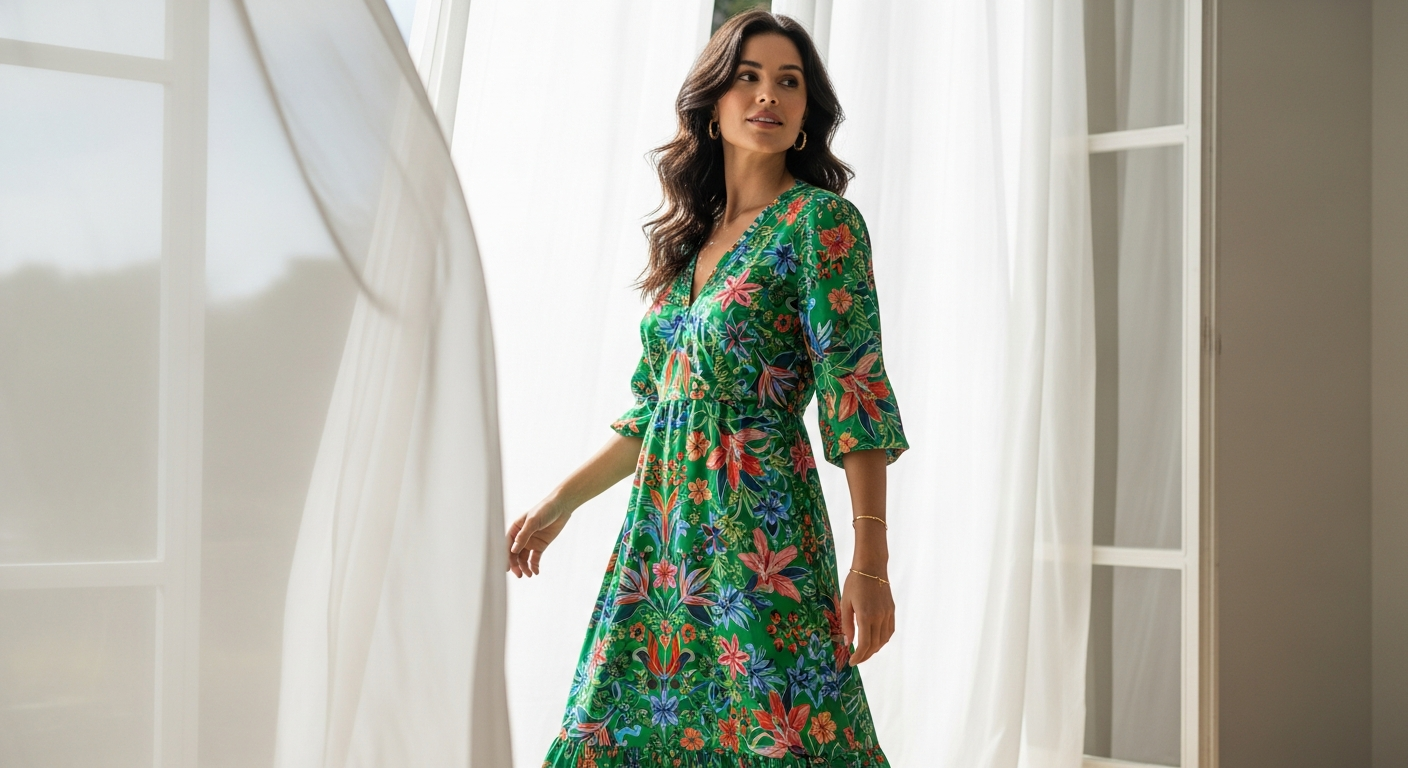 Care Guide for Green Floral Vibing Maxi Dress