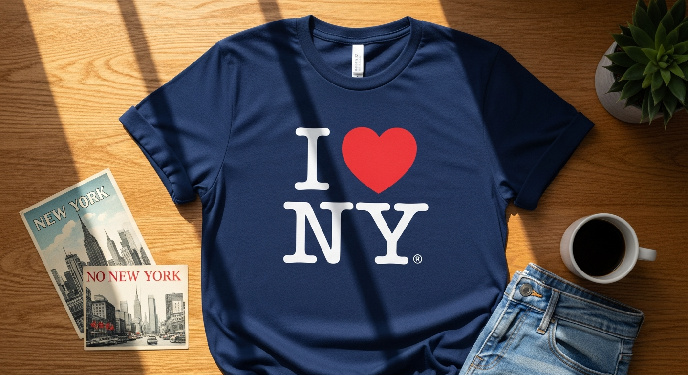 I Love NY Classic T-Shirt displayed in Times Square Grand Slam NY store