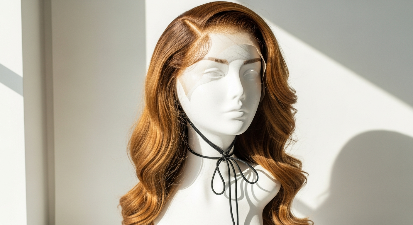 Woman wearing Invisi-Drawstring 360 Body Wave Glueless Human Hair Wig with natural hairline
