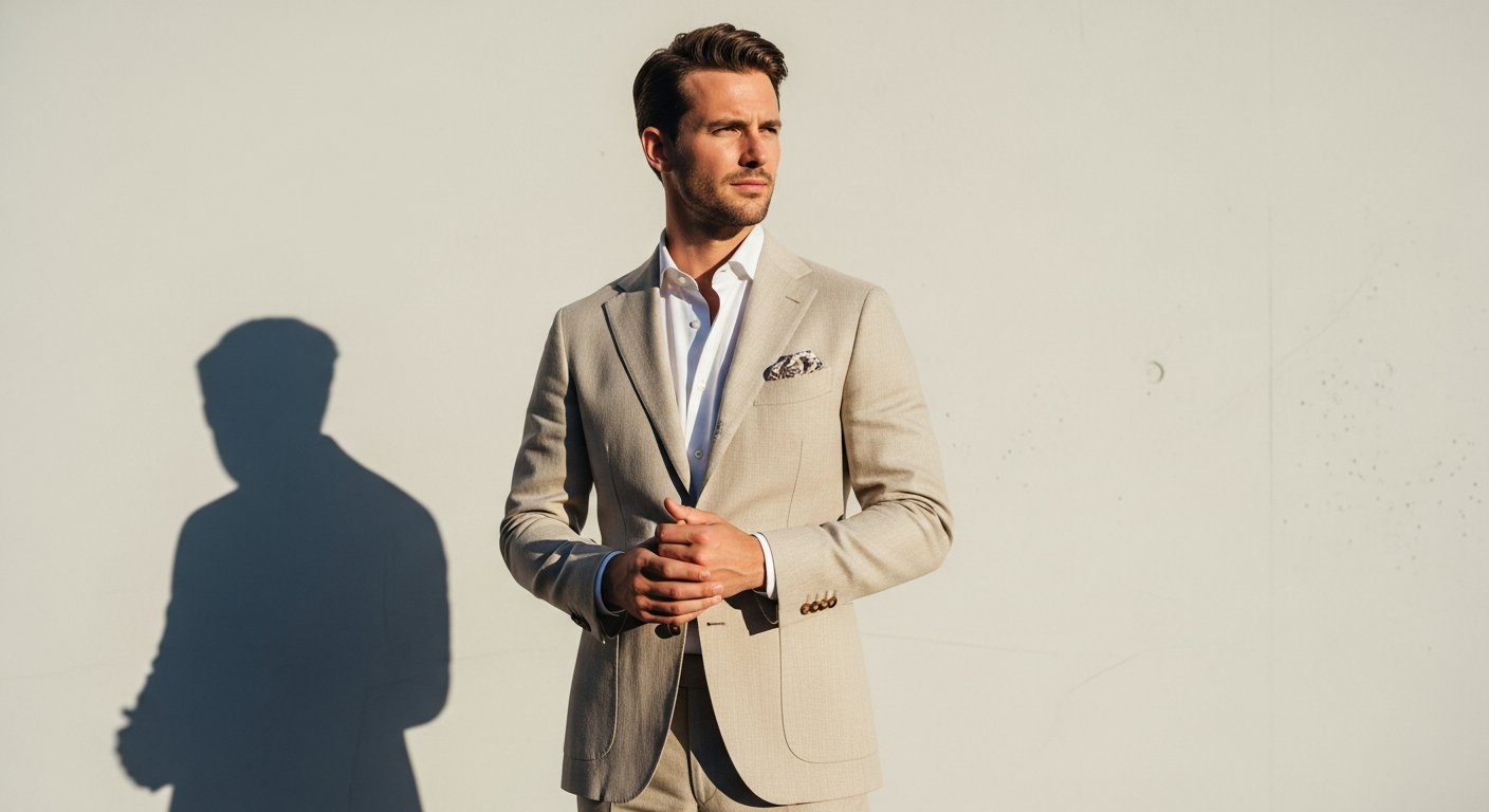M.J. Bale Robertson Linen Suit: Warm-Weather Essential