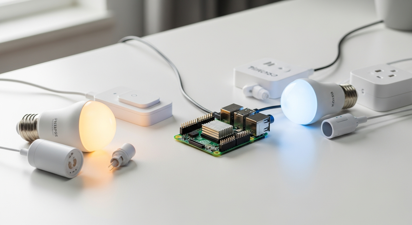 Raspberry Pi 4 Model B single-board computer with GPIO pins and connectivity ports