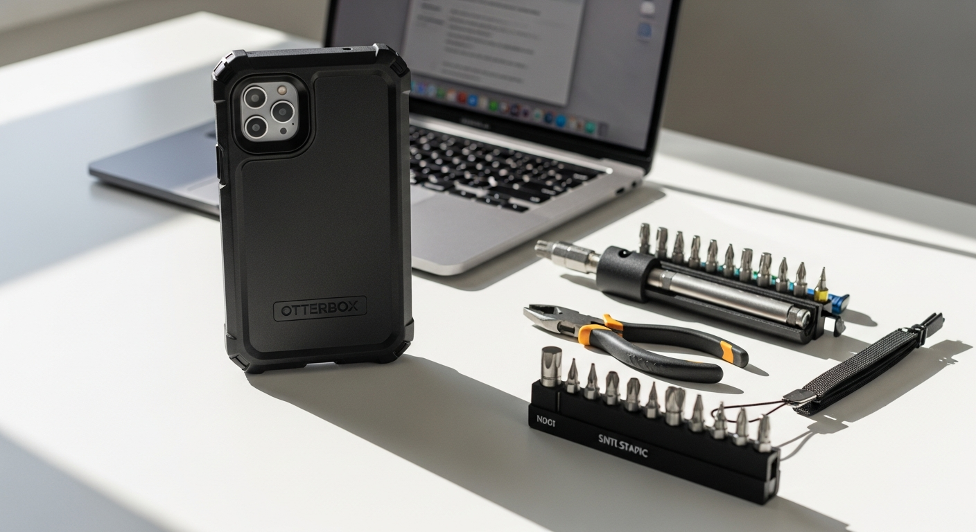 Otterbox Defender Series phone case showing multi-layered protective design and construction