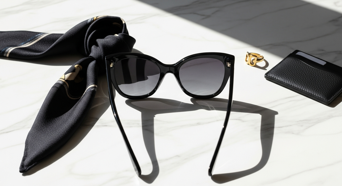 Gucci GG2039S black butterfly sunglasses on white background