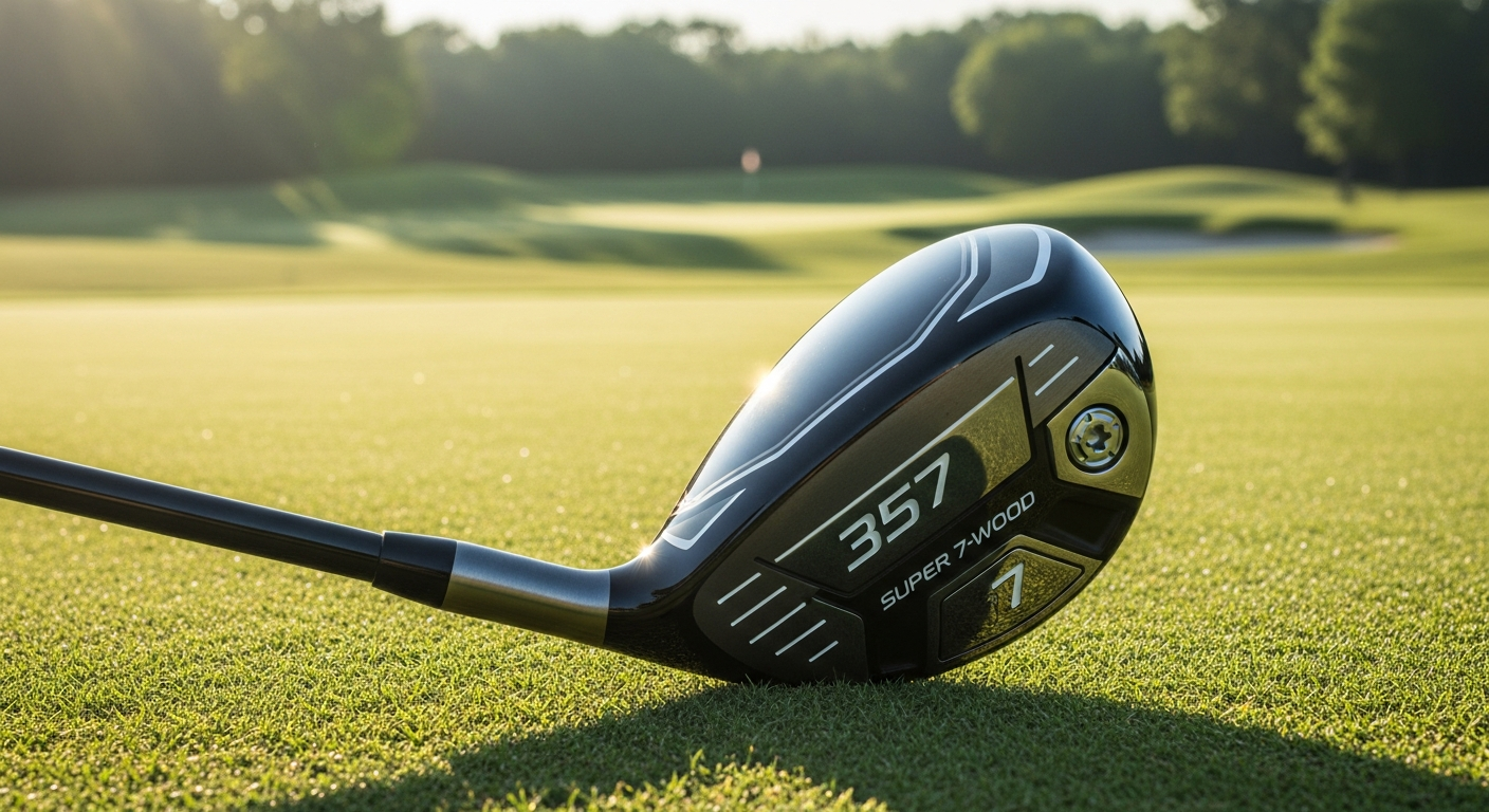 Performance Golf 357 Super 7-Wood fairway hybrid club with draw bias technology