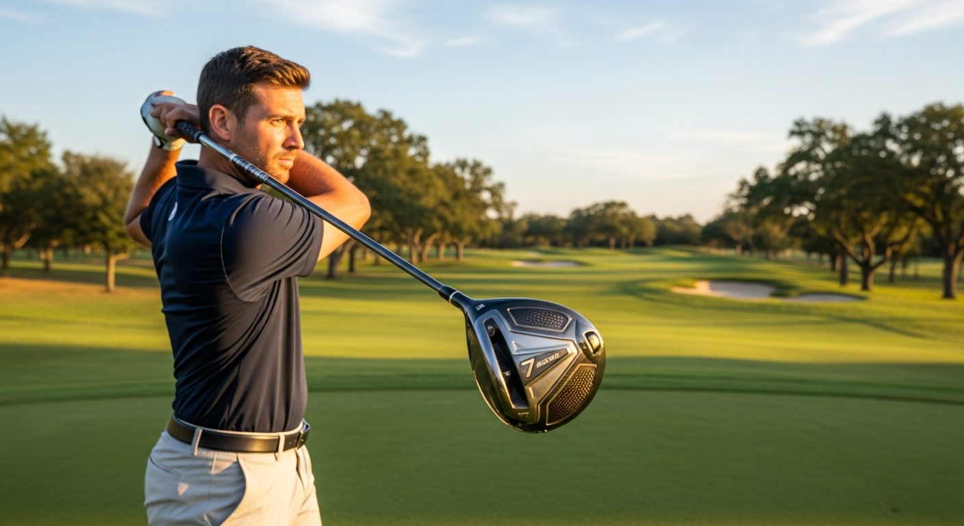 Performance Golf 357 Super 7-Wood fairway wood club on grass course