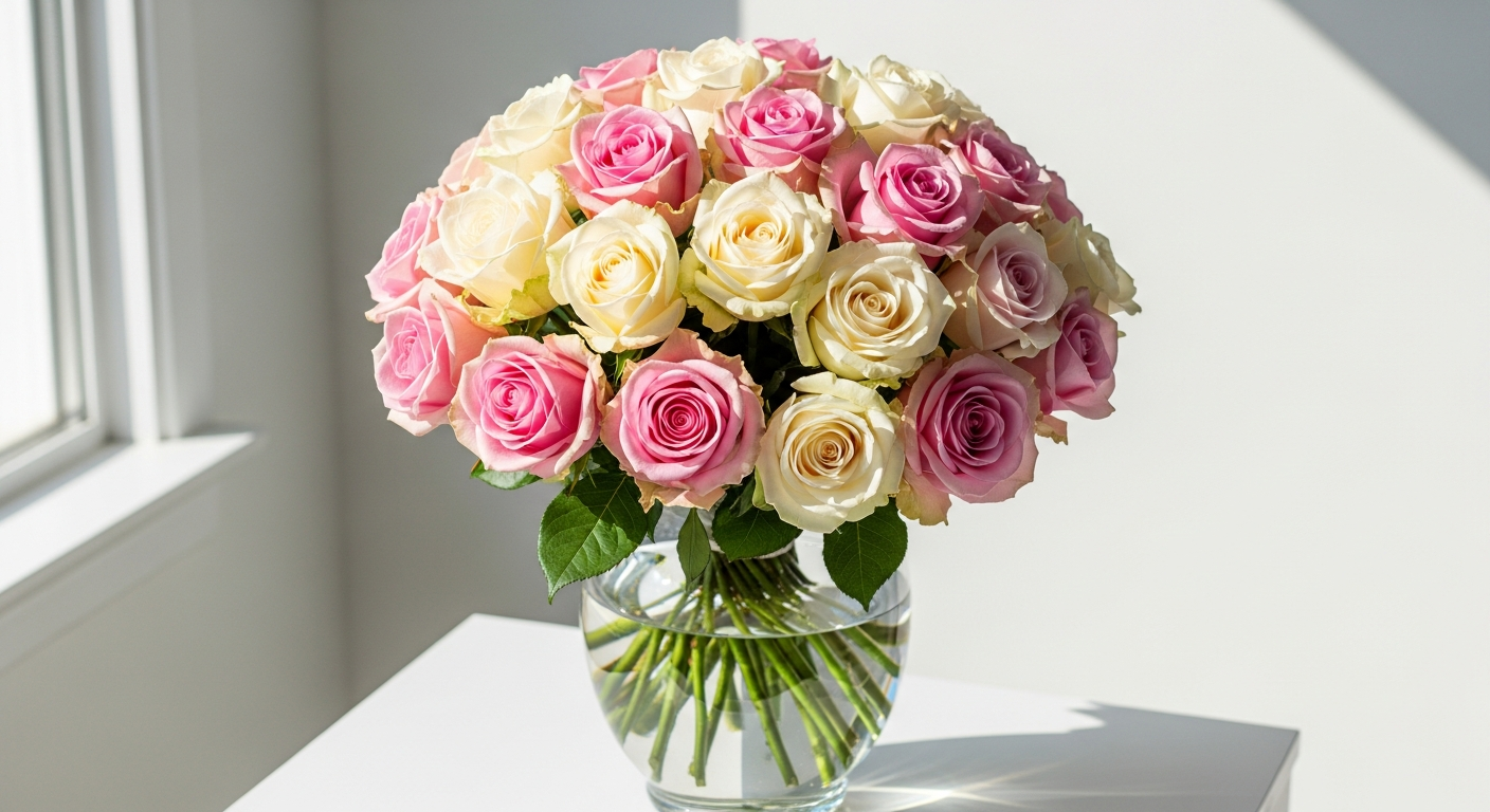Viva La Vida Rose Bouquet: Pastel Elegance