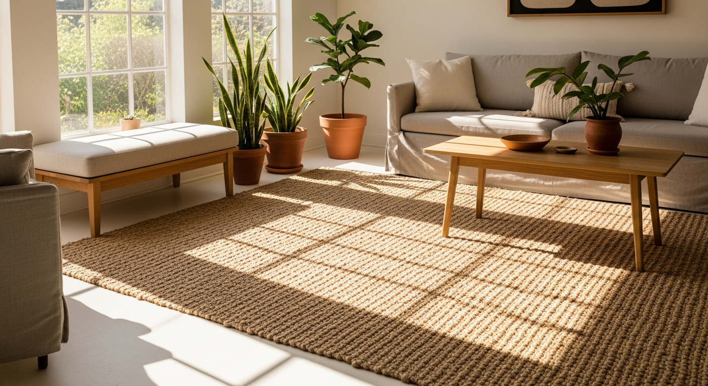 Perfect Handwoven Jute-Blend Rug Natural