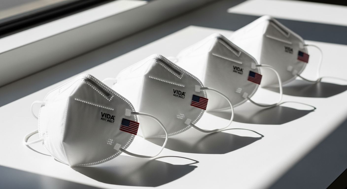 VIDA Adult KN95 Masks: American-Made Protection