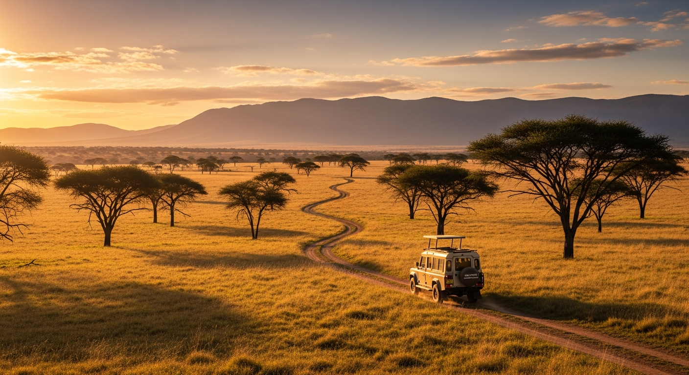 Südafrika Landschaft mit Elefanten und Savanne während einer Gruppenreise