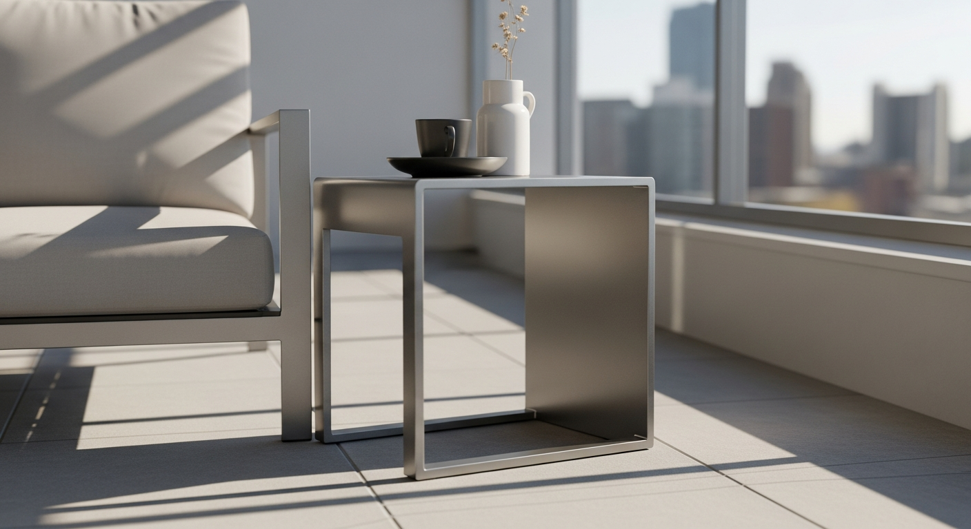 Grand Patio Steel Patio Side Table for Small Spaces